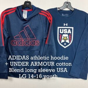 Under Armor Youth navy long sleeve (get Adidas Hoodie free) *Coupon eligible